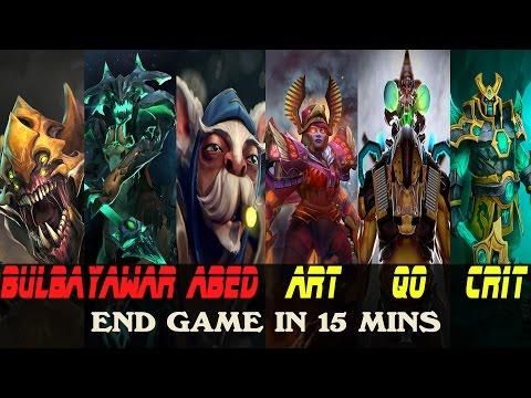 Arteezy&QO&Crt1t vs Abed&Bulba&Yawar - End Game just 15mins (Highlights) 👍👍