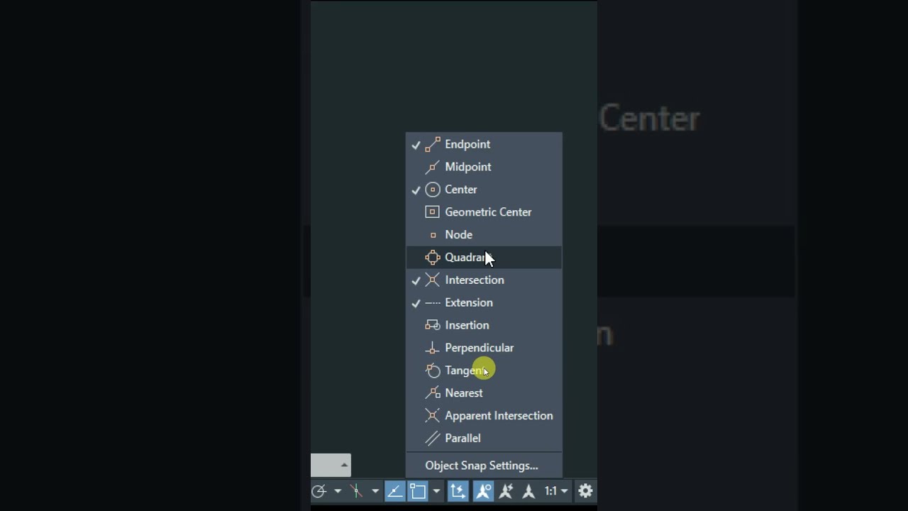 midpoint in autocad #shorts #autocad