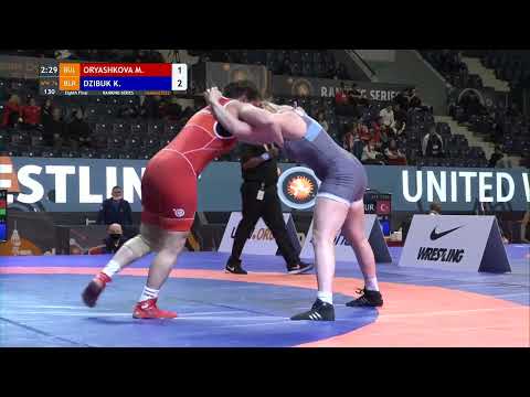 1/8 WW - 76 kg: M. ORYASHKOVA (BUL) v. K. DZIBUK (BLR)