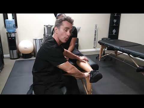 Pin and stretch release for posterior shin splints