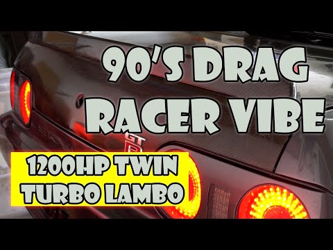 Adding some 90s Vibe to the R32 GTR and Roll racing with a 1200hp lambo