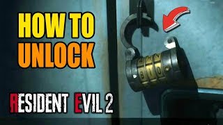 How to Unlock Combination Lock (Locker Room) - Resident Evil 2 Remake DEMO