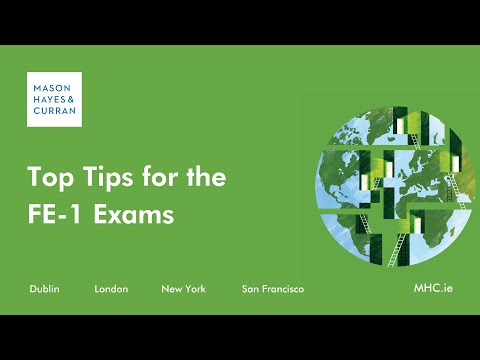 Tips for the FE 1 Exams