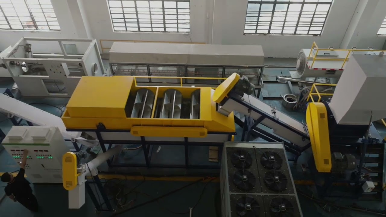 معاينة فيديو لخط إعادة تدوير زجاجات البولي إيثيلين عالي الكثافة