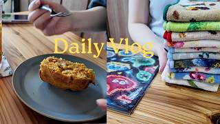 【Vlog】作って、食べて、癒される休日🥕/フェイラー購入品紹介/キャロットケーキ