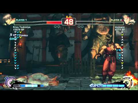 Kiryu Tsukimiya [Guy] vs kisimann [Ryu] SSF4 Japanese Online Ranked Matches - TRUE HIGH-DEF