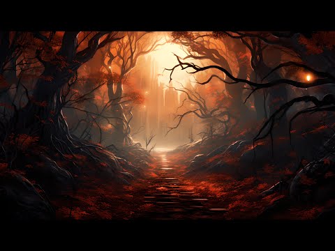 Dark Autumn Music with Bird Sounds | Crimson Woods