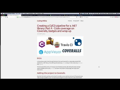 Creating a CI/CD pipeline for a .NET library: Part 4 - Code coverage on Coveralls and build badges