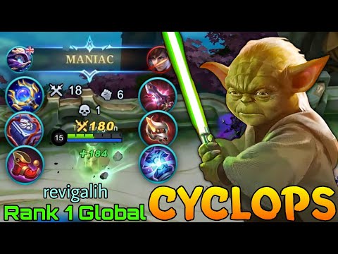 MANIAC + 18 Kill Cyclops Unstoppable Gameplay! - Top 1 Global Cyclops by revigalih - Mobile Legends
