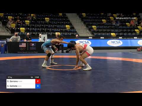 57 Kg Consolation Dominick Serrano Nebraska Wrestling Training Center Vs Antonio Saldate Unattache