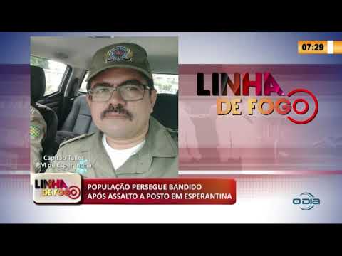 LINHA DE FOGO 06 03 20  Populacão persegue bandido apoÌs assalto a posto em Esperantina