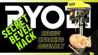 Secret Bevel Hack! Ryobi Drill Press Review, Unboxing, Assembly, How to Use. Everything is Covered!