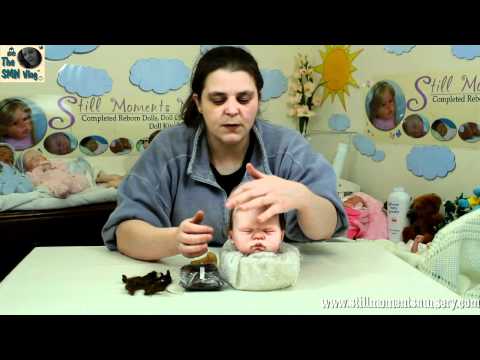 Rooting the hair line on your reborn doll - Nikki Holland vlog #122