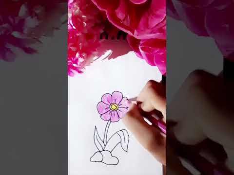 Flowers Drawing 🌸🌼Art by mithun🎨#shortvideo #drawing #creative #art 🎨❤💕