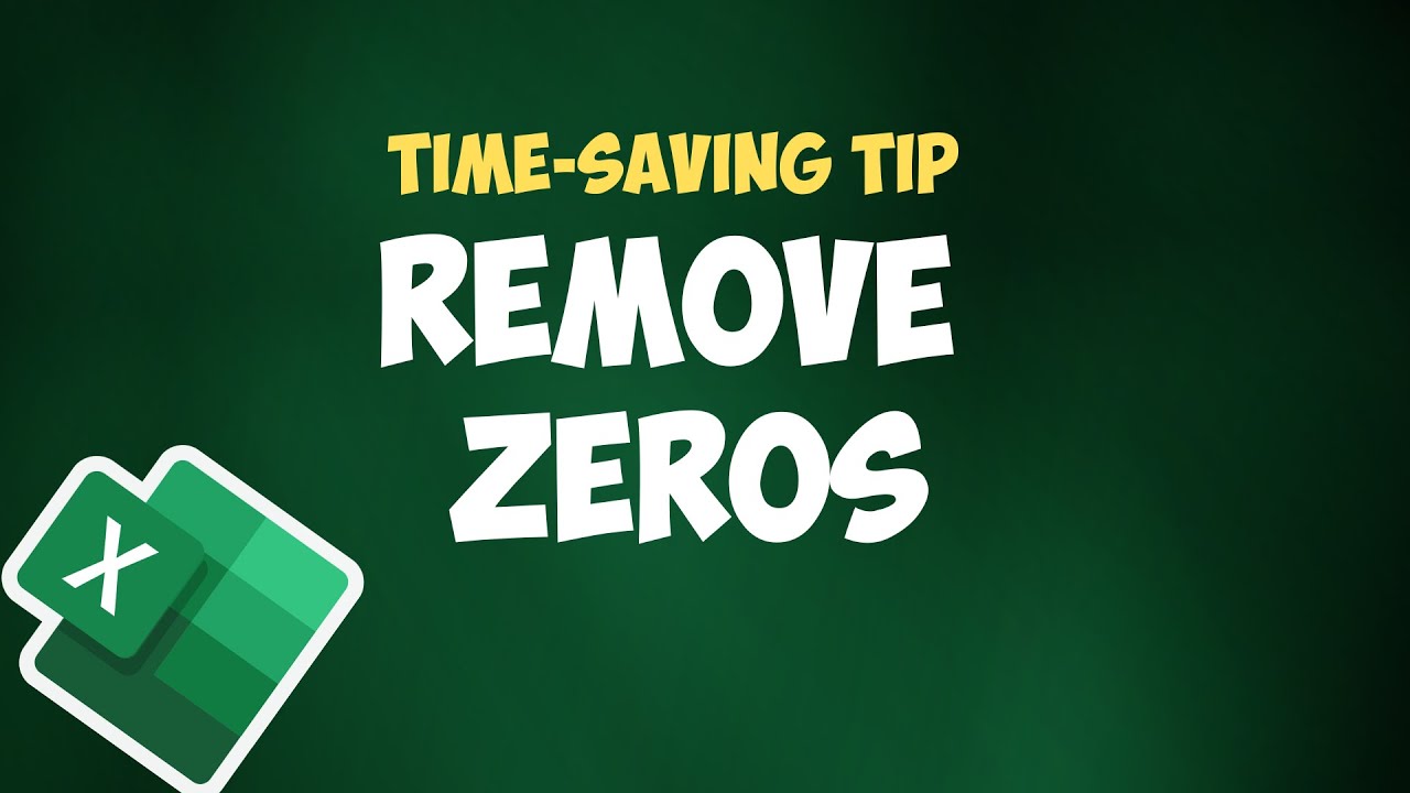 How to Remove the Zeros in Excel #shorts