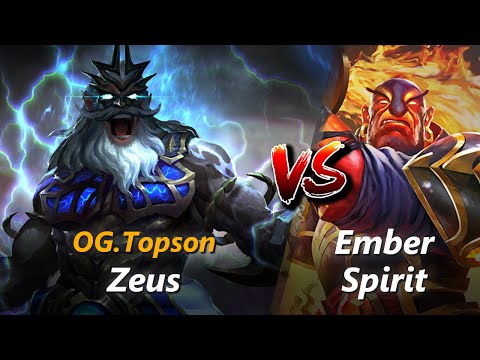 Topson mid Zeus vs Ember Spirit | First 10 minutes