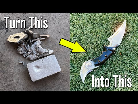 Casting The Valorant Act III Ruin Dagger - Backyard Metal Casting