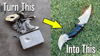 Casting The Valorant Act III Ruin Dagger - Backyard Metal Casting