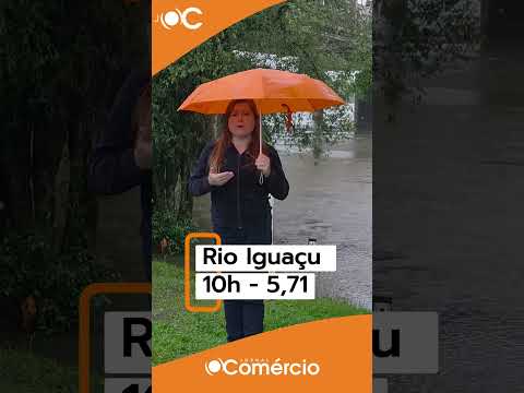 Nível do Rio Iguaçu volta a subir e gera alerta em União da Vitória e Porto União. 🚨🌧️​