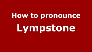 How to pronounce Lympstone