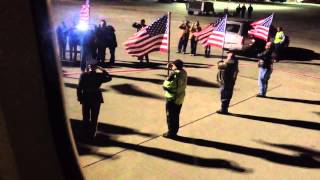 preview picture of video 'Fresno Airport Honors Fallen Soldier'