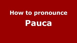 How to pronounce Păucă