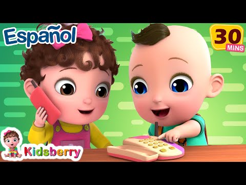 El teléfono está sonando + Más rimas infantiles | Canciones Infantiles de Kidsberry Español