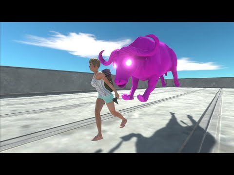 Escape from CRAZY PINK BUFFALO - Animal Revolt Battle Simulator