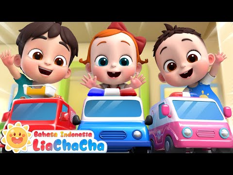 Merakit Mobil Mainan! 🚗🔧 | Baby Shark | Bayi Hiu | Lagu Anak-anak Seru |  LiaChaCha Bahasa Indonesia
