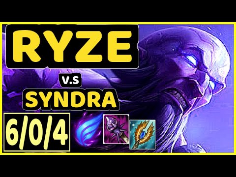 TAKESHI (RYZE) vs SYNDRA - 6/0/4 KDA MID CHALLENGER GAMEPLAY - BR