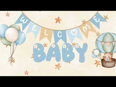 Baby Boy Welcome Home Screensaver. Frame TV Hack. 3 Hour Blue Baby  Signage Video. No music