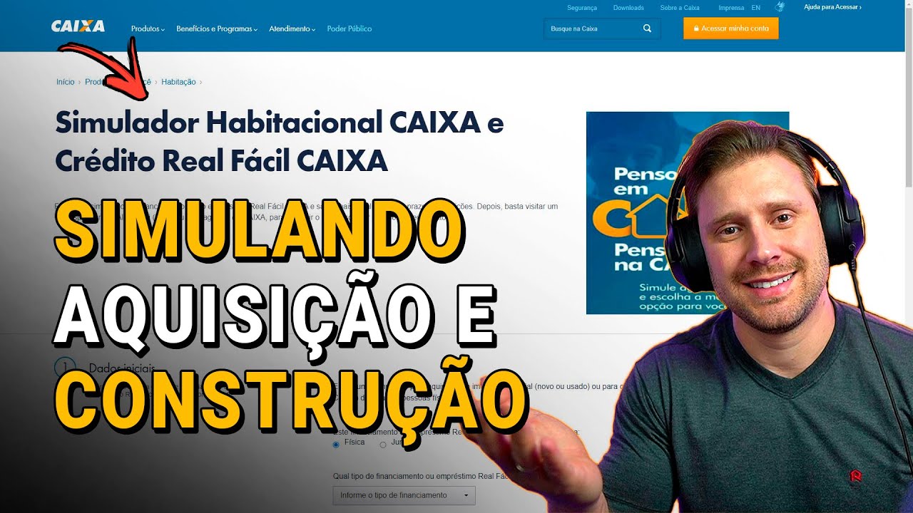 SIMULAÇÃO de AQUISIÇÃO e CONSTRUÇÃO FINANCIADA pela CAIXA - CASO REAL