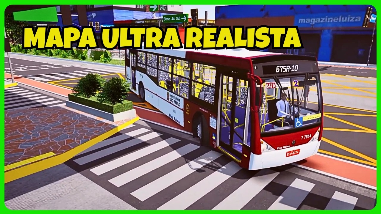 🟢Proton Bus Simulator Mapa SP Área 7 Fictício V3 | Linha 675A-10 | Mods | PBS