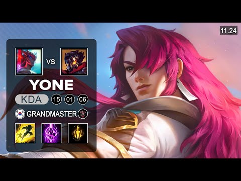 Yone Mid vs Viktor - KR Grandmaster - PreSeason 12 Patch 11.24