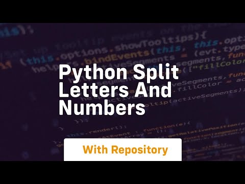 Python Split Letters And Numbers