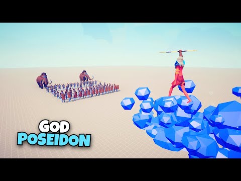 POSEIDON VS EVERY FACTION [GOD OF THE SEA] - Totally Accurate Battle Simulator TABS