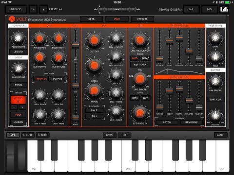 VOLT Expressive Midi Synth with FULL MPE Support - Pre Release iPad Demo