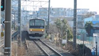preview picture of video '南武線205系 津田山駅到着 JR-East 205 series EMU'