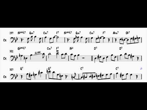 Scott LaFaro bass solo transcription: Crazeology (Little Benny)