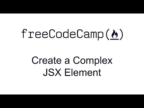 Create A Complex Jsx Element React Free Code Camp