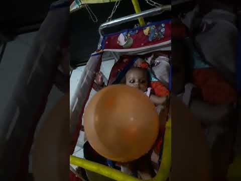 hashtags  play with balloon baby  girl