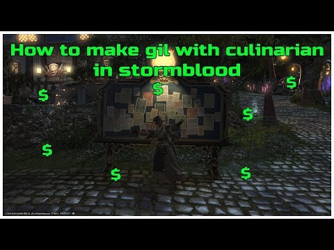 How to make gil with culinarian in stormblood