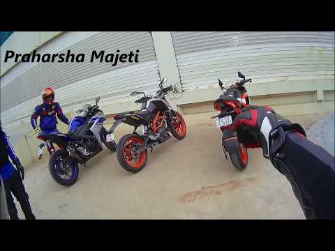 Friendly Race: 2017 KTM RC390 vs Yamaha R3 vs Duke 390. Part 1.
