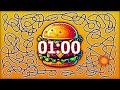 1 Minute Cartoon Style Burger 🍔 Timer Bomb 💣