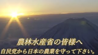 農林水産省の皆様へ。自民党から日本の農業を守って下さい。
