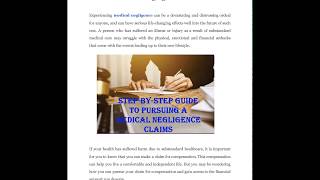 Step by Step Guide to Pursuing Medical Negligence Claims