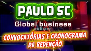 PAULO SC CONVOCATÓRIAS CRONOGRAMA REDENÇÃO E SINCRONIZAÇÃO DE SISTEMA