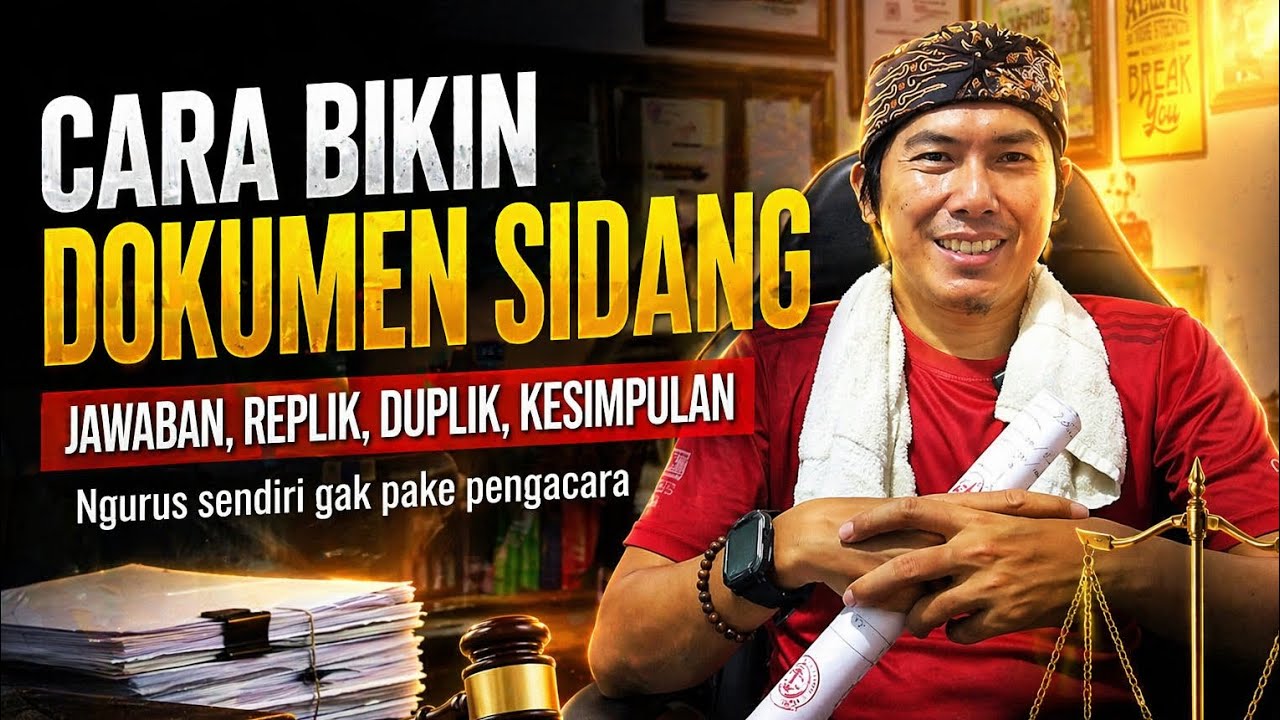 Cara dan format bikin dokumen jawaban replik duplik dan kesimpulan gak pake pengacara