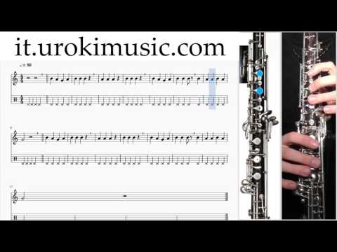 Lezioni di Oboe C#1 S#1 L#13 Melodia Tutorial Spartito Imparare Insegnante Metodi Partiture
