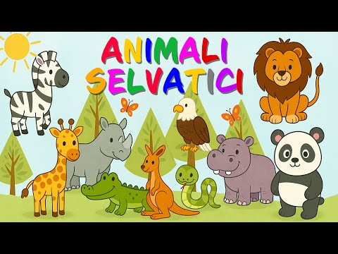 Animali selvatici | Impara i nomi degli animali selvatici | Video Educativo